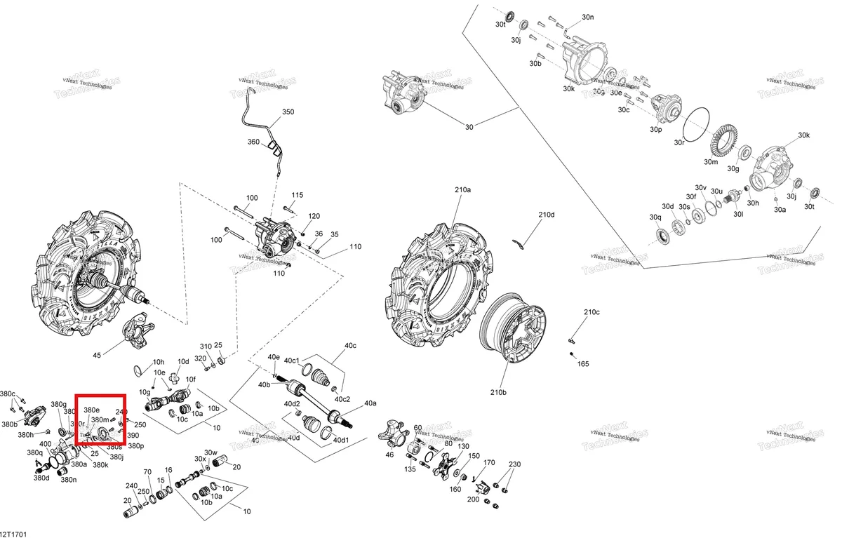 Деталь 710000324 на схеме узла 2017 Can-Am Outlander L - 450 EFI - PRO Package Drive System, Front - All Models