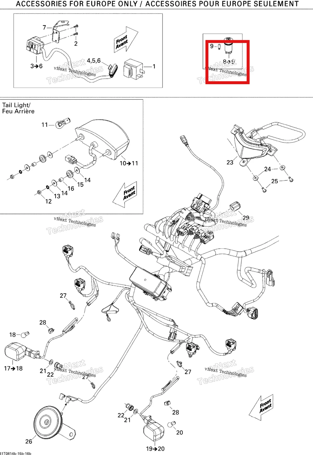 Деталь 710000367 на схеме узла 2008 Can-Am Renegade 500 Electrical Accessories Europe