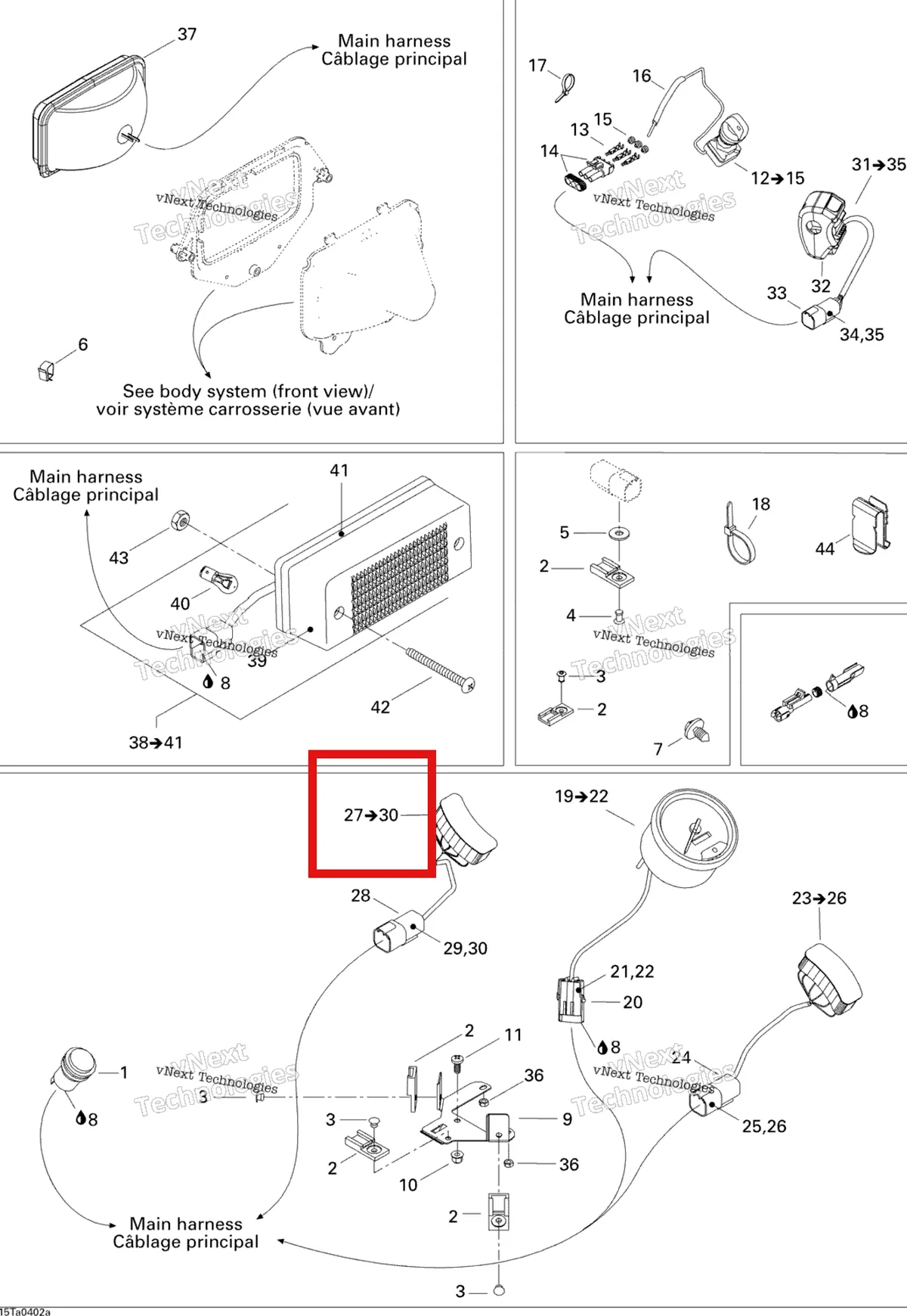 Деталь 710000418 на схеме узла 2004 Can-Am Traxter Auto Std & XT Electrical Accessories