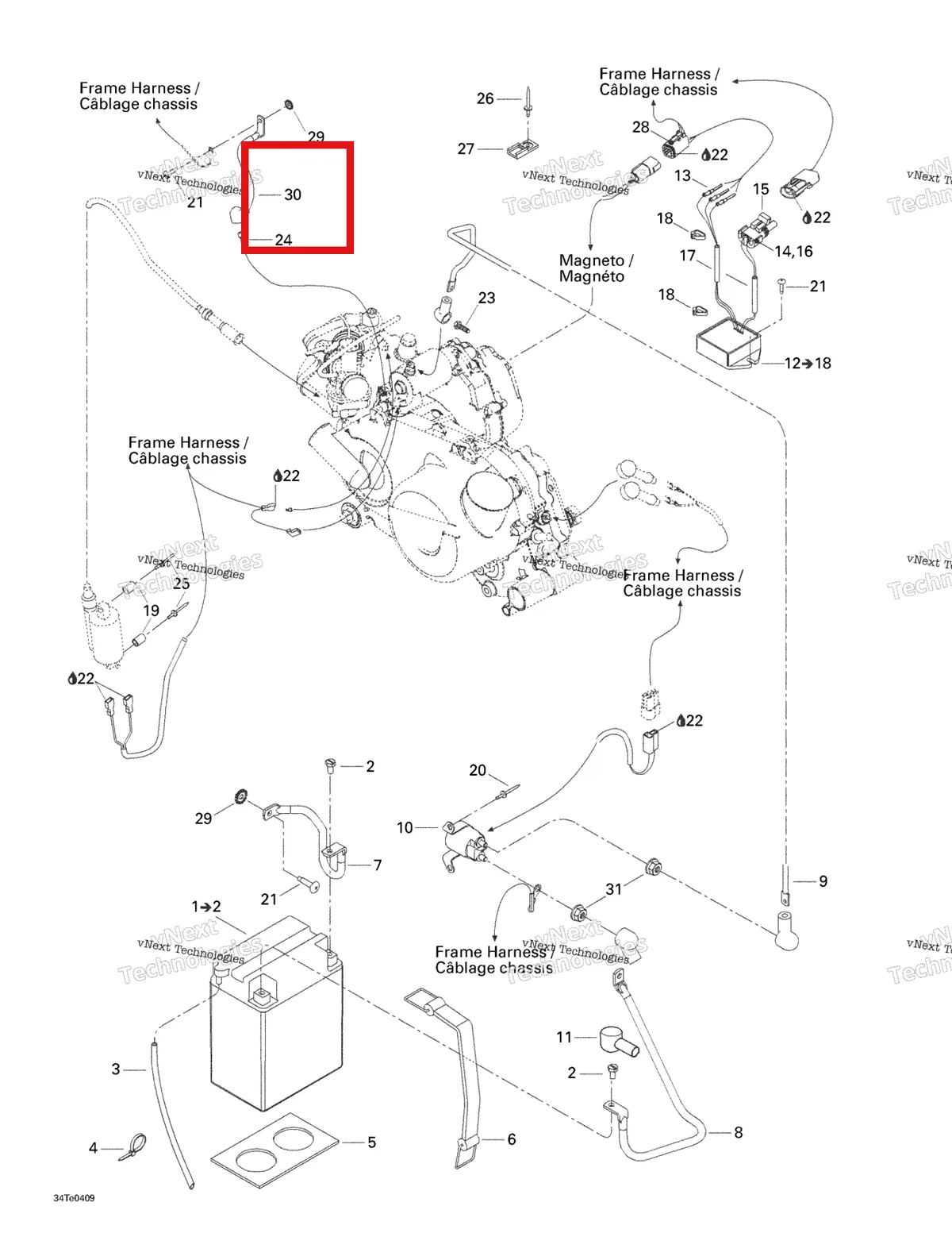 Деталь 710000461 на схеме узла 2004 Can-Am Rally 175 Battery And Electrical Accessories