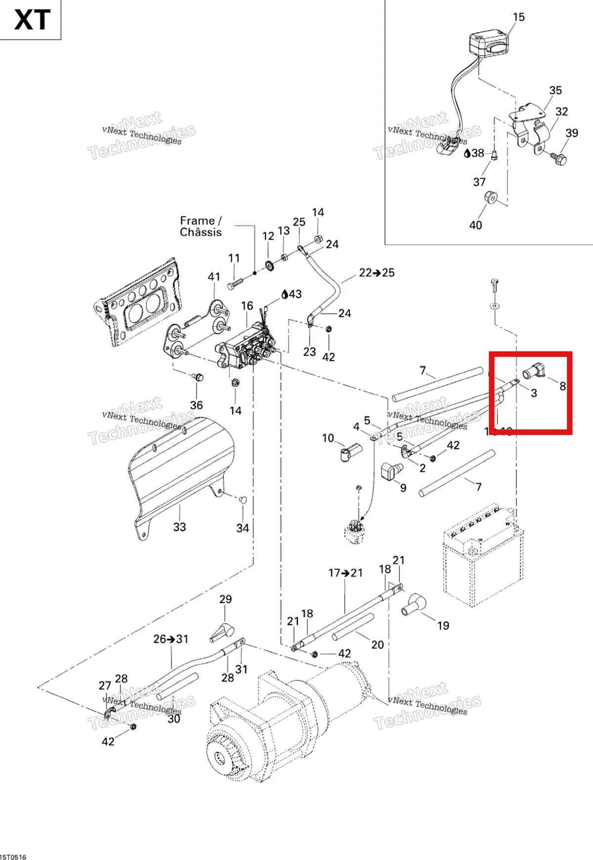 Деталь 710000478 на схеме узла Electrical Harness, Front Section