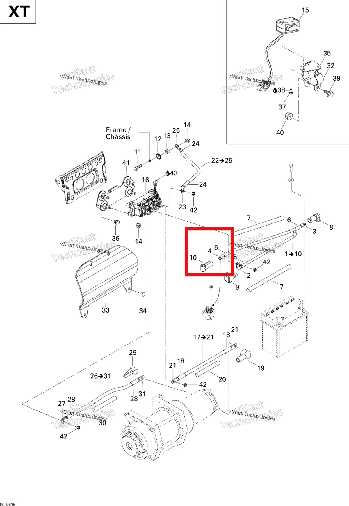 Деталь 710000479 на схеме узла Electrical Harness, Front Section