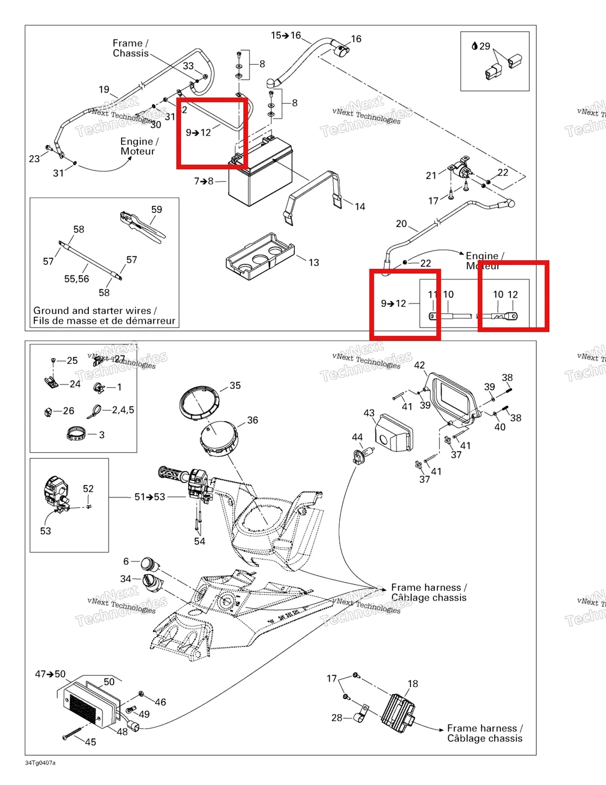Деталь 710000509 на схеме узла 2004 Can-Am Outlander 330/400 STD 2 X 4 Battery And Electrical Accessories