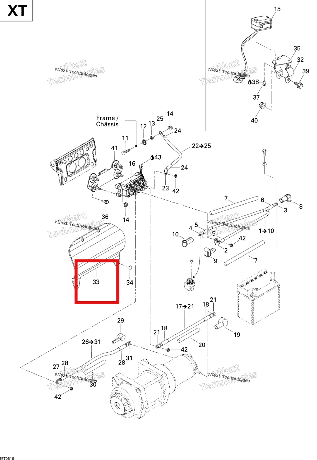 Деталь 710000511 на схеме узла Electrical Harness, Front Section