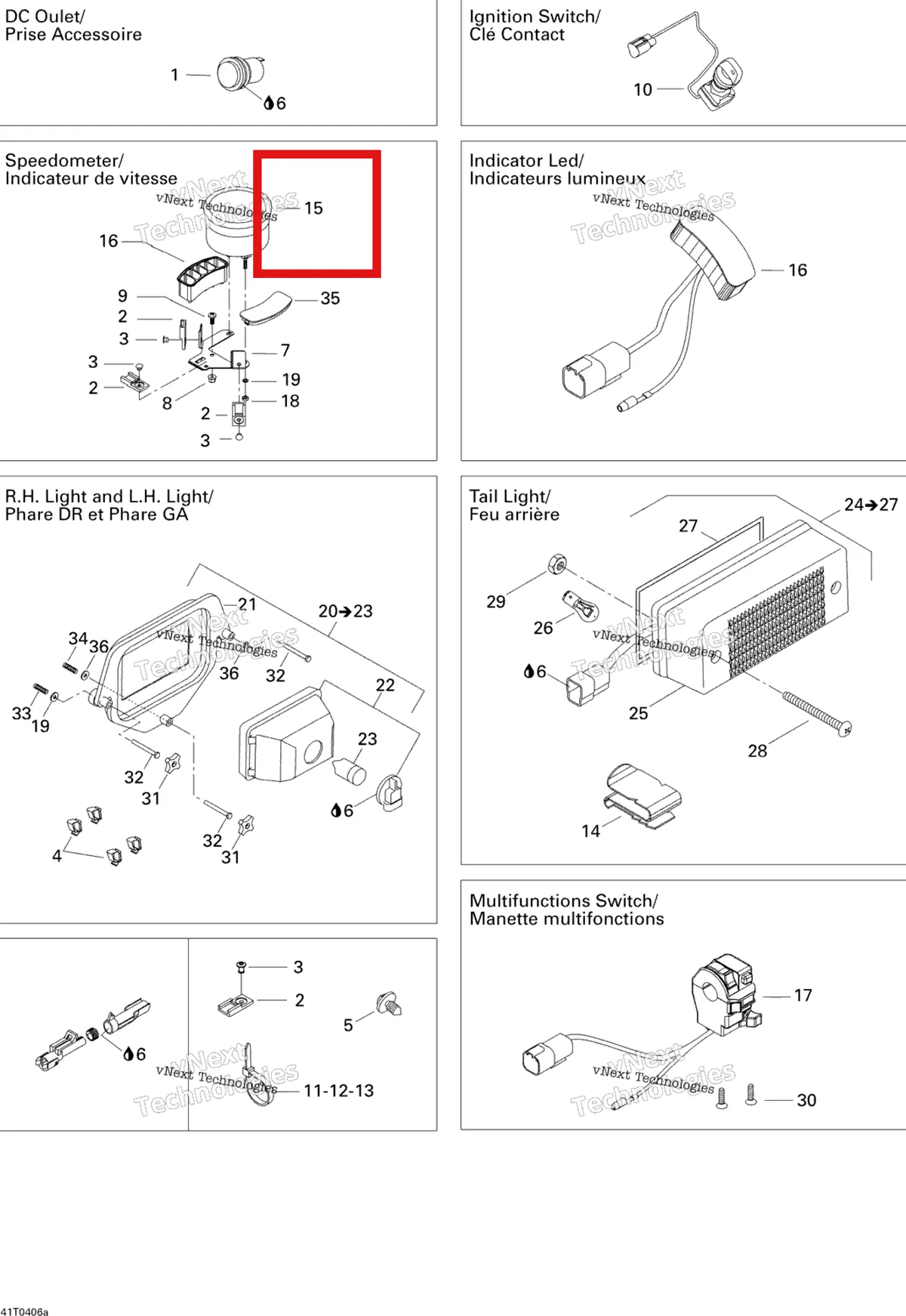 Деталь 710000524 на схеме узла 2004 Can-Am Quest MAX Electrical Accessories 1