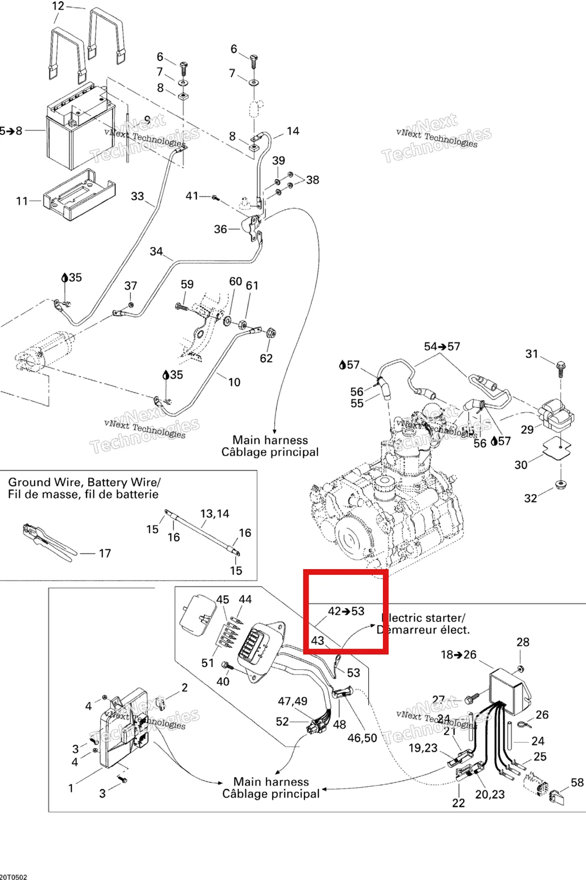 Деталь 710000579 на схеме узла 2005 Can-Am Traxter 5 Speed Electrical System