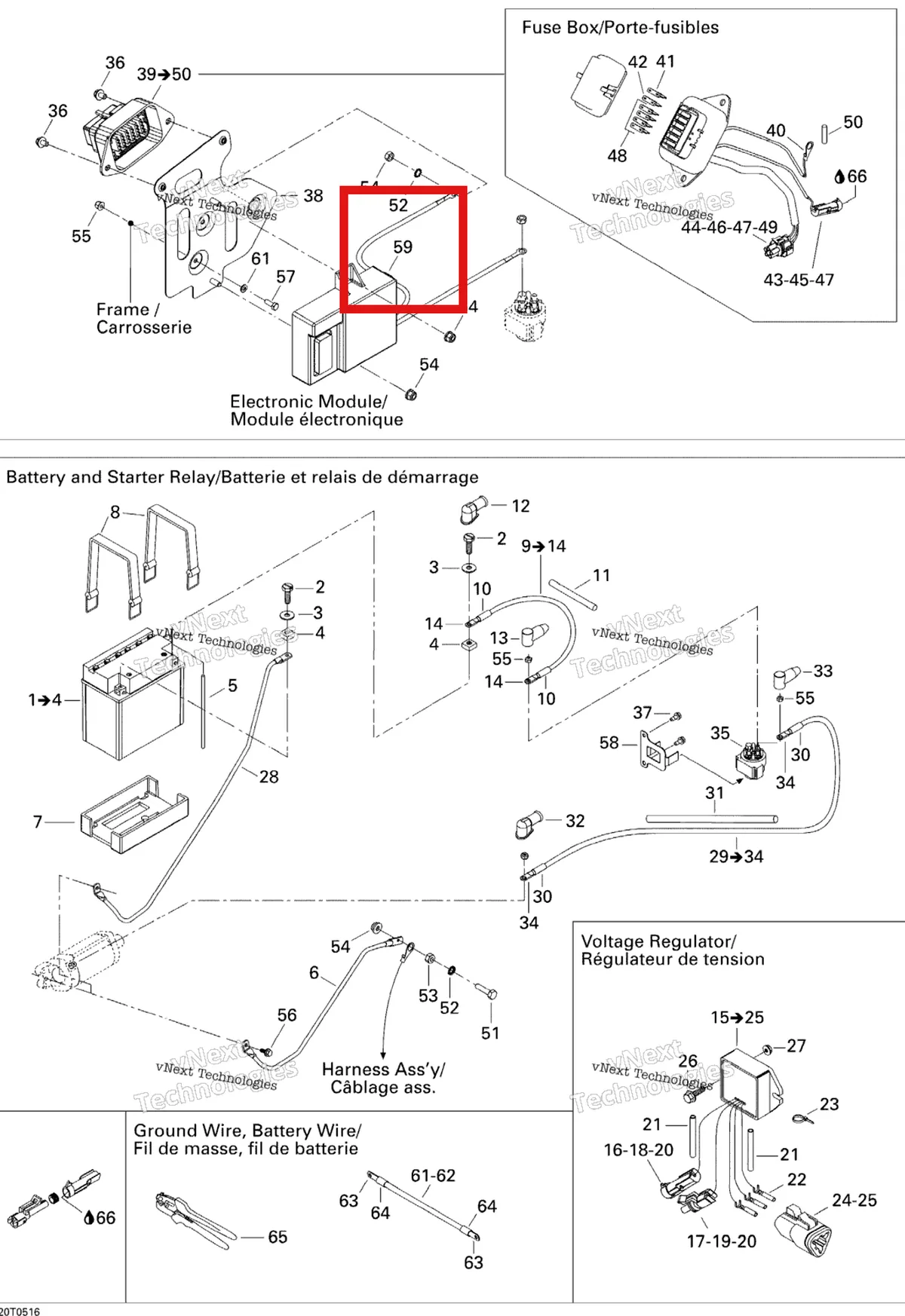 Деталь 710000596 на схеме узла Electrical System