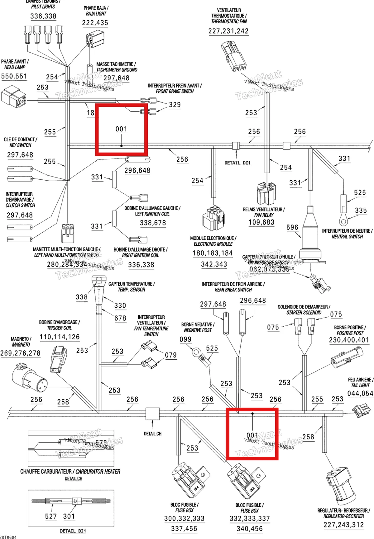 Деталь 710000669 на схеме узла 2006 Can-Am DS 650 X Main Harness