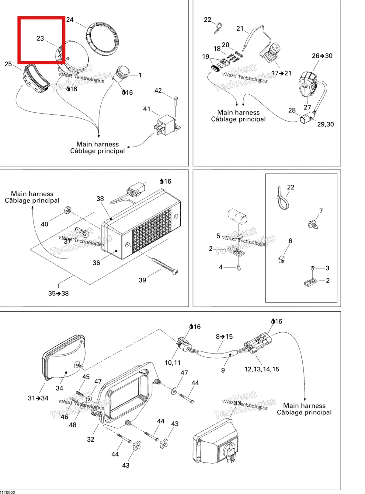 Деталь 710000674 на схеме узла 2005 Can-Am Traxter 5 Speed Electrical Accessories