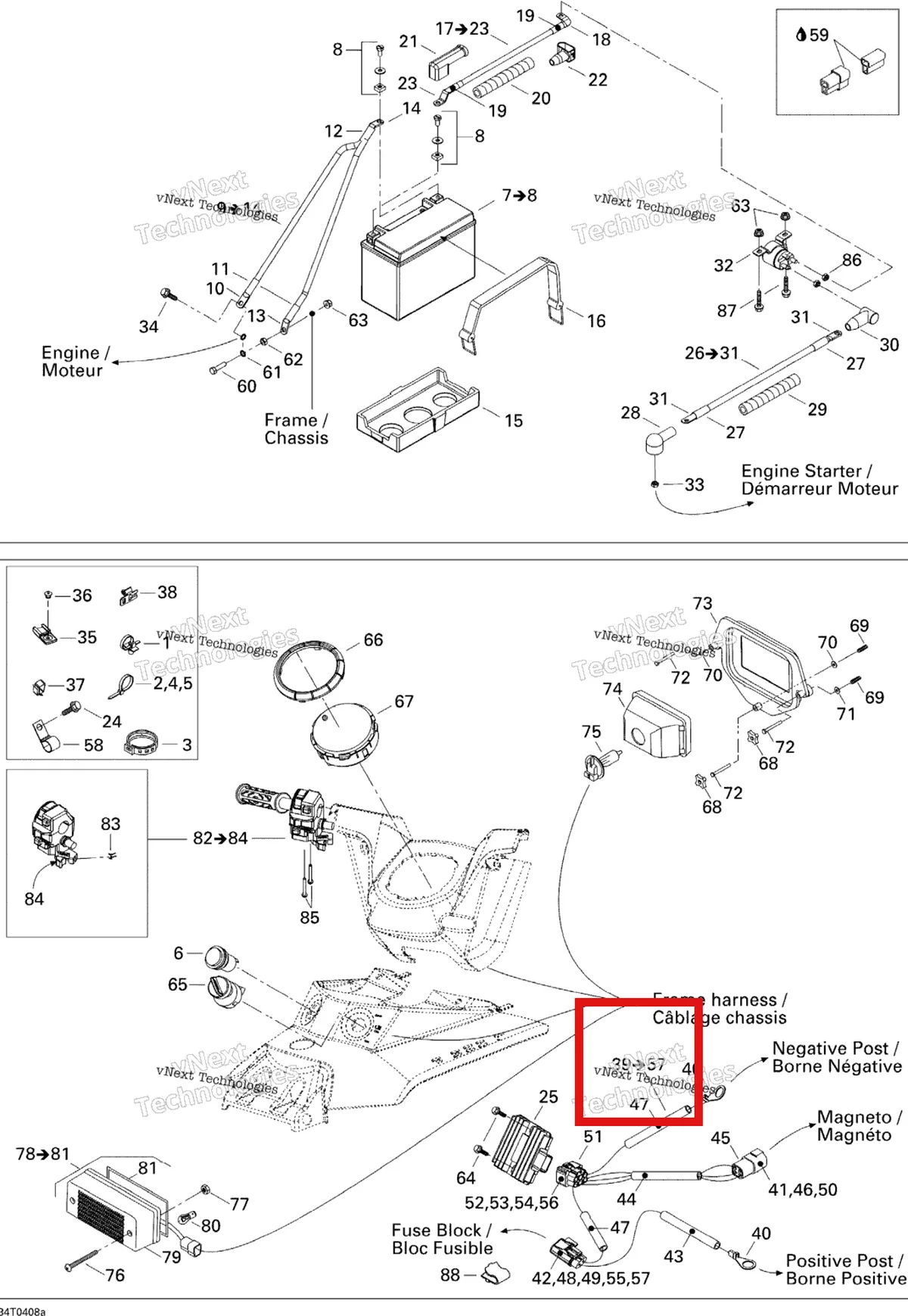 Деталь 710000678 на схеме узла 2004 Can-Am Outlander MAX 400 Battery And Accessories