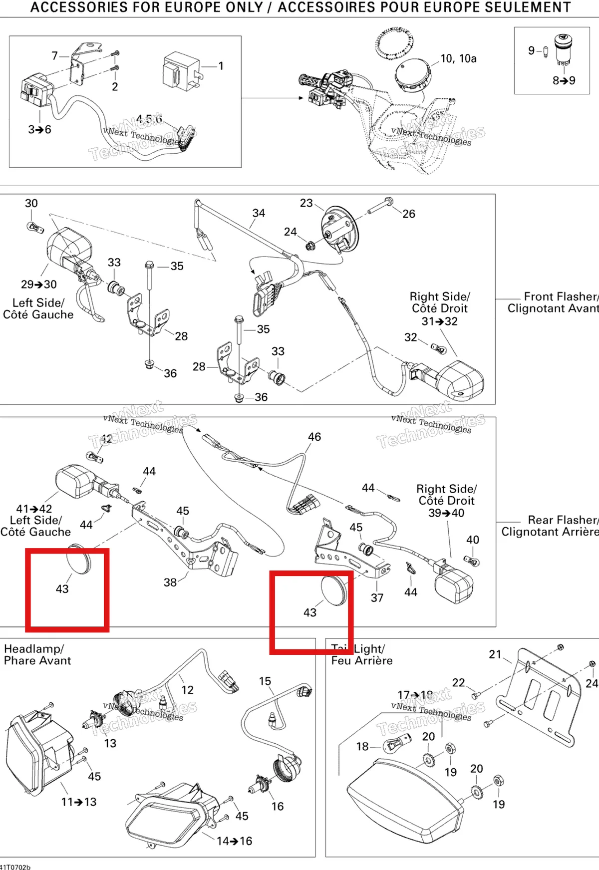 Деталь 710000775 на схеме узла 2007 Can-Am Outlander 400 STD 4 X 4 Electrical Accessories Euro