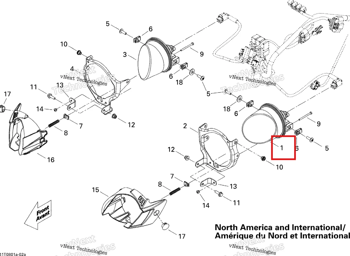 Деталь 710000801 на схеме узла 2008 Can-Am DS 450 X Electrical Accessories Cu, Int