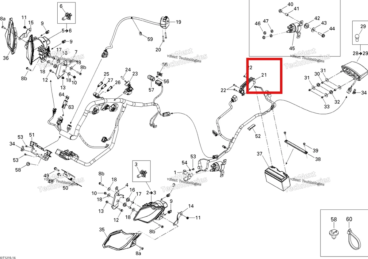Деталь 710000803 на схеме узла 2015 Can-Am DS 450EFI STD Electrical System