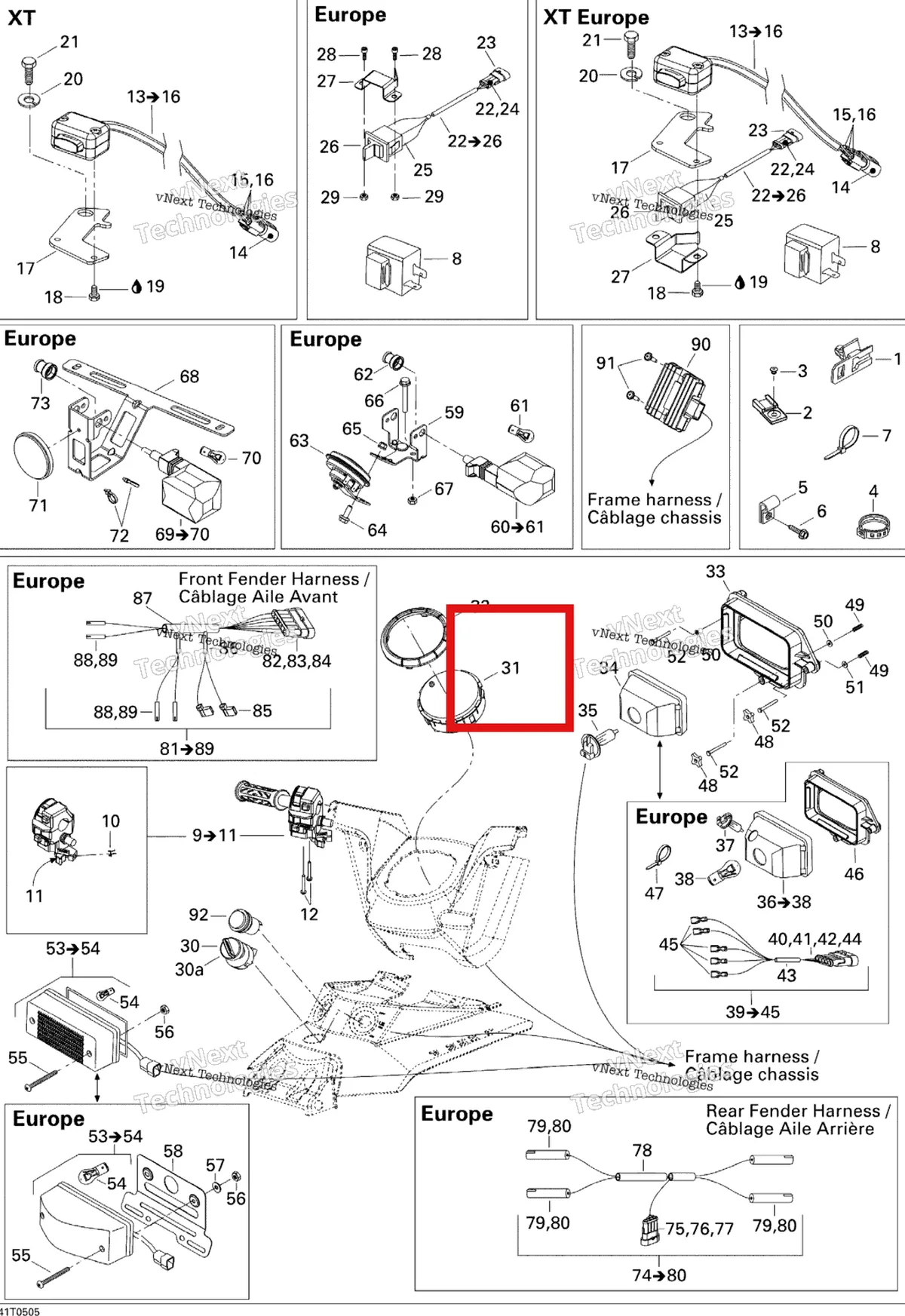 Деталь 710000805 на схеме узла 2005 Can-Am Outlander 330/400 STD 2 X 4 Electrical Accessories