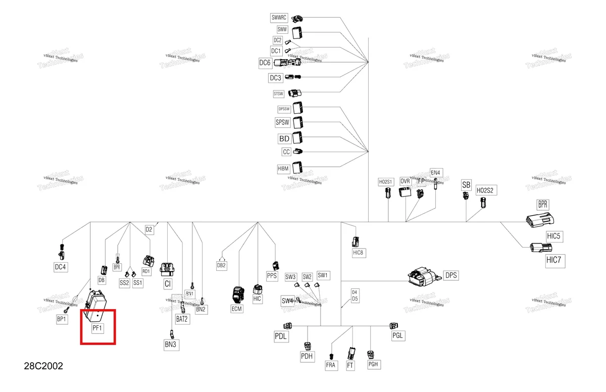 Деталь 710000837 (Деталь Female Terminal) на схеме узла 2020 Can-Am Commander 1000R EFI Main Harness - 710006089