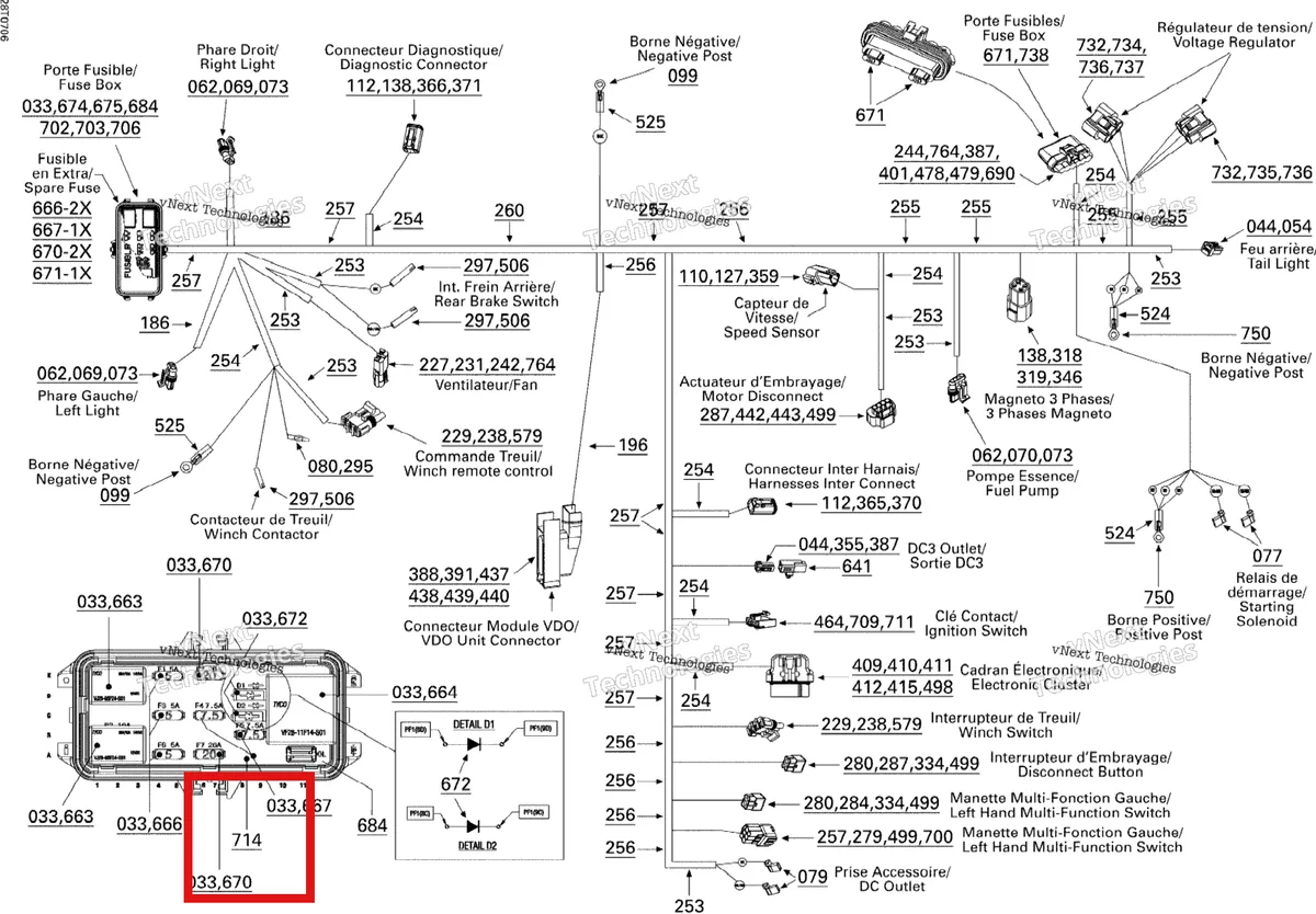 Деталь 710000855 на схеме узла 2007 Can-Am Outlander 500 STD 4 X 4 Main Harness