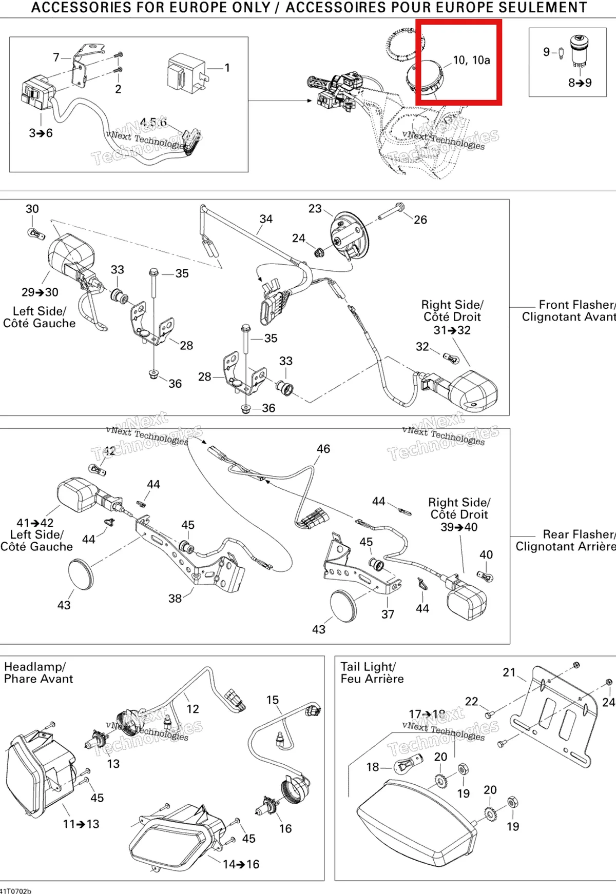 Деталь 710000860 на схеме узла 2007 Can-Am Outlander 400 STD 4 X 4 Electrical Accessories Euro