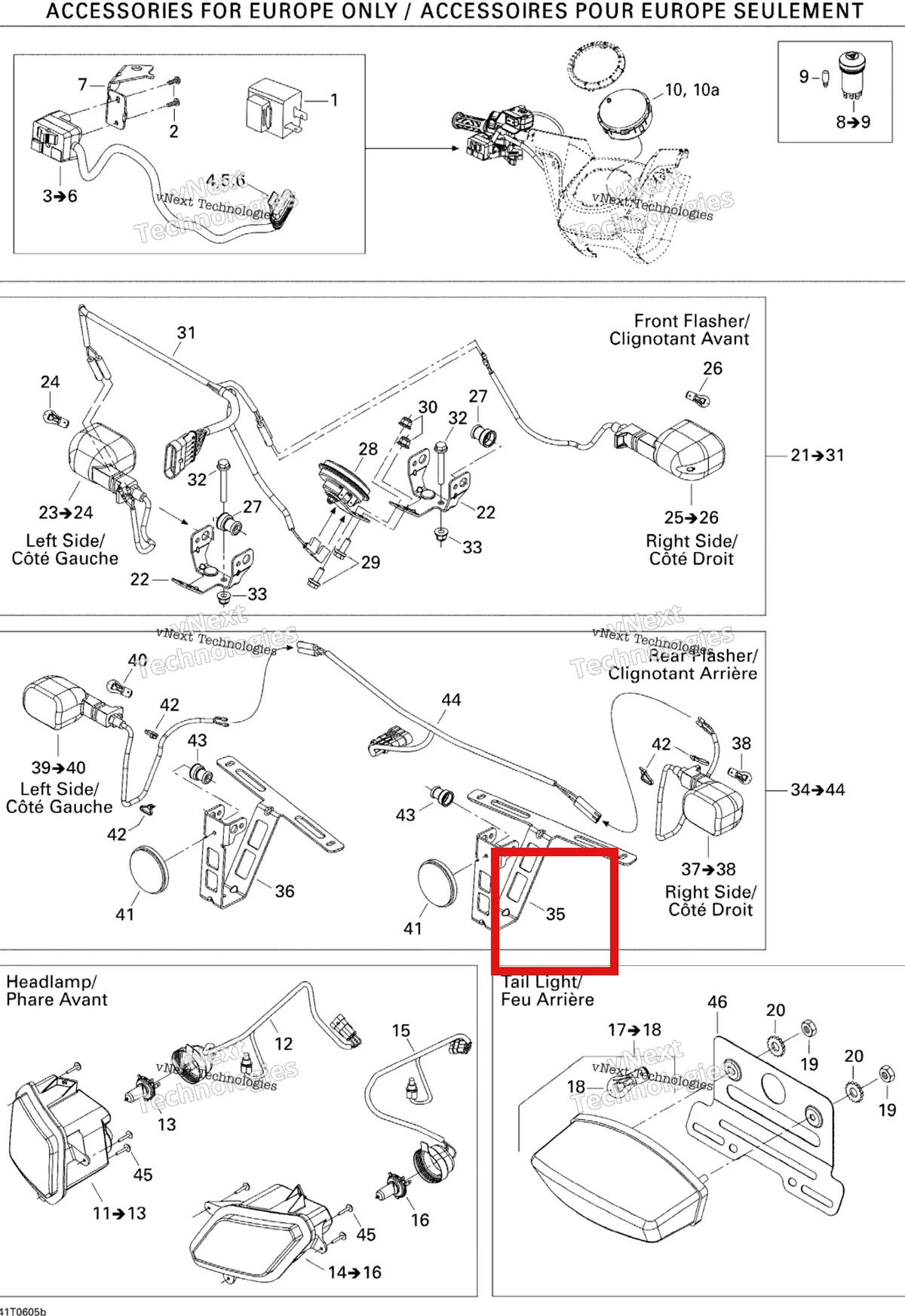 Деталь 710000865 на схеме узла 2006 Can-Am Outlander 400 STD 4 X 4 Electrical Accessories Europe