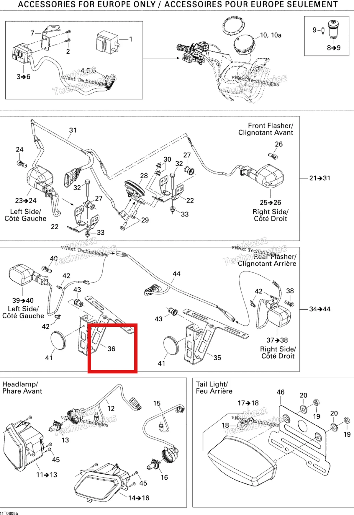 Деталь 710000867 на схеме узла 2006 Can-Am Outlander 400 STD 4 X 4 Electrical Accessories Europe