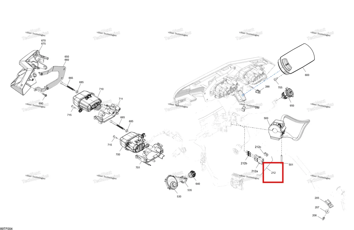 Деталь 710000917 на схеме узла 2026 Can-Am RENEGADE - 4X4 - XXC - 1000R EFI - 5VTB - Catalyst Gray Electric - Front Section