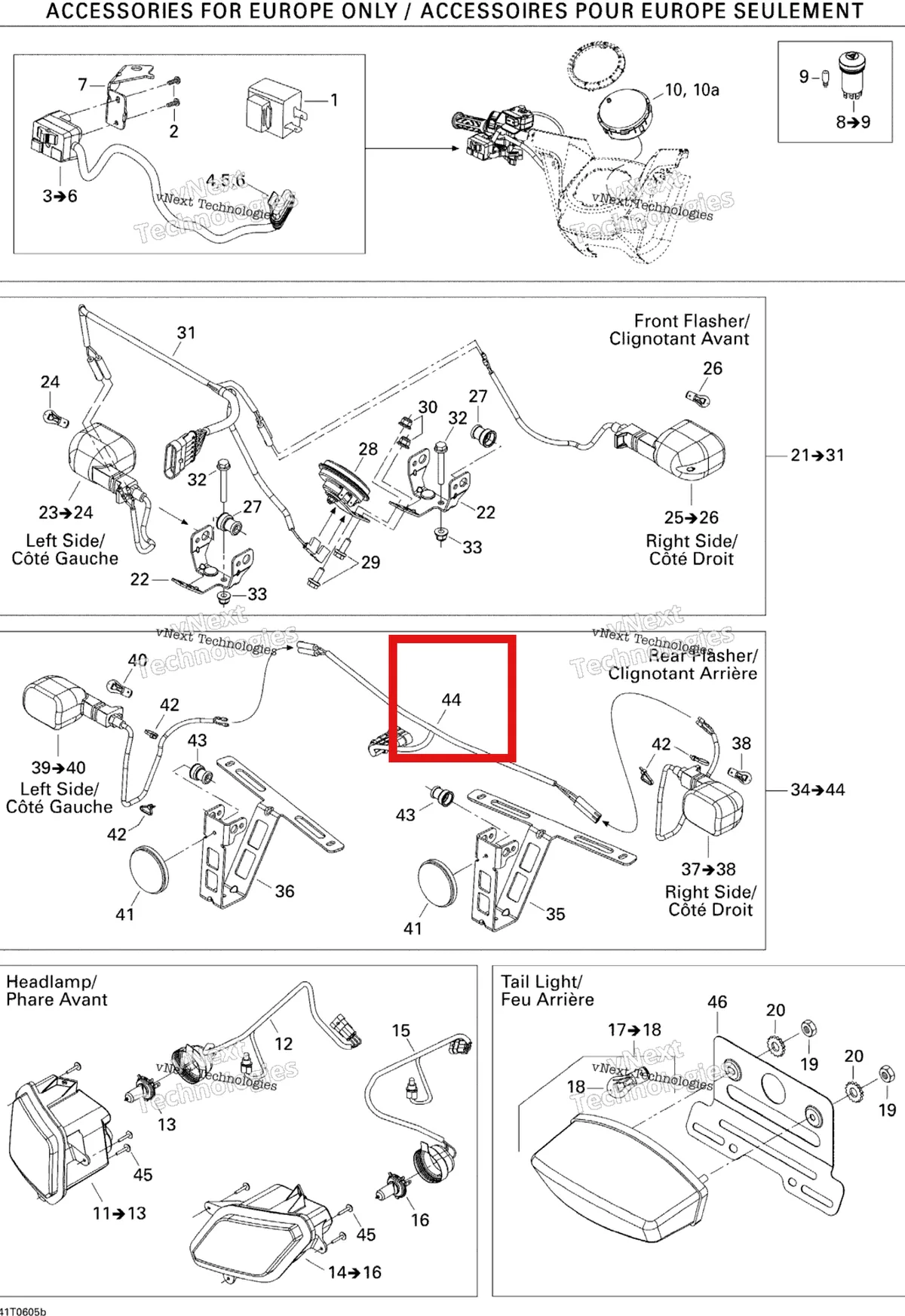 Деталь 710000931 на схеме узла 2006 Can-Am Outlander 400 STD 4 X 4 Electrical Accessories Europe