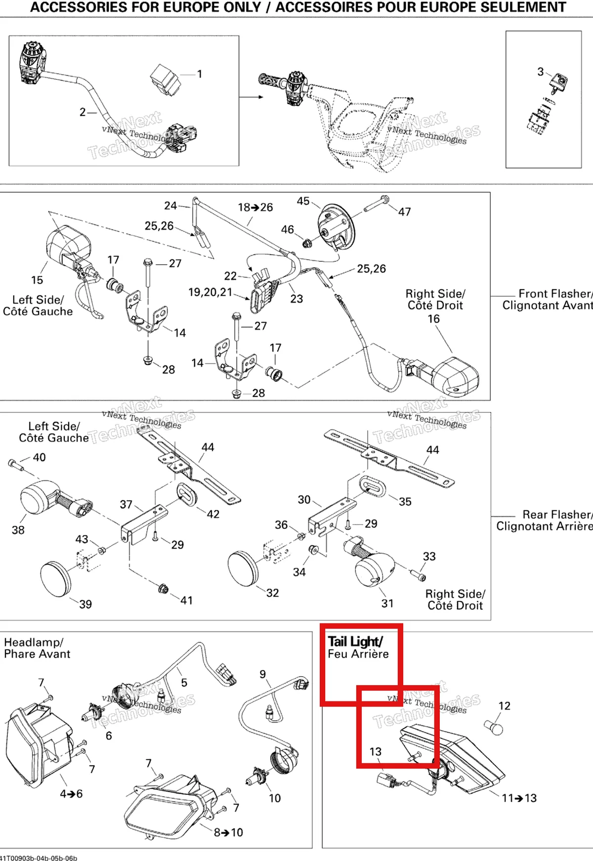 Деталь 710000978 на схеме узла 2009 Can-Am Outlander 650 EFI XT Electrical Accessories Euro