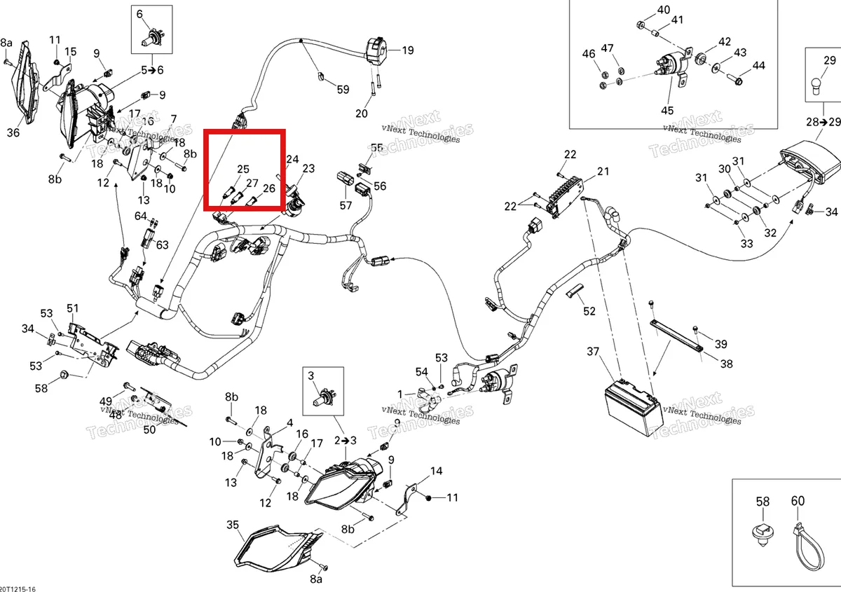 Деталь 710001010 на схеме узла 2015 Can-Am DS 450EFI STD Electrical System