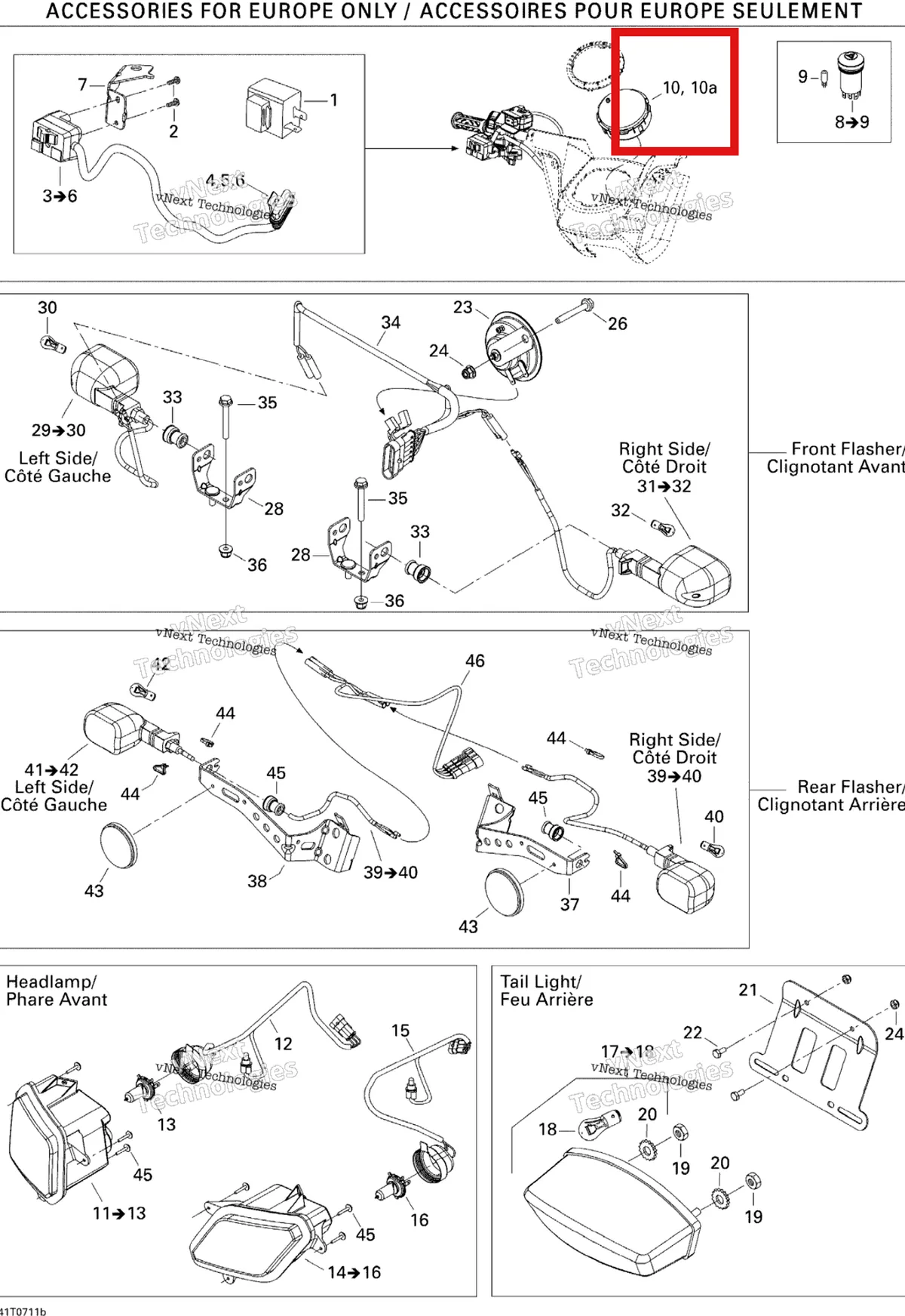 Деталь 710001061 на схеме узла 2007 Can-Am Outlander 650 STD 4 X 4 Electrical Accessories Euro