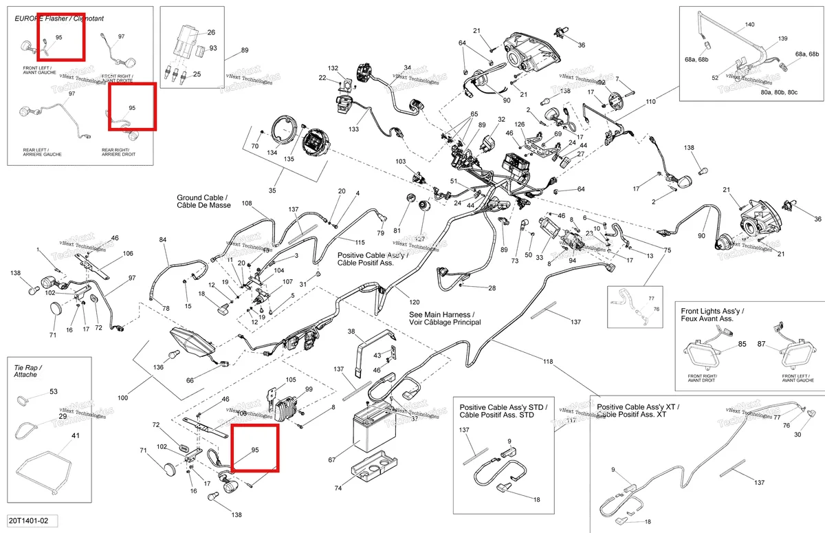 Деталь 710001079 на схеме узла 2014 Can-Am OUTLANDER 400 EFI, STD, XT Electrical System
