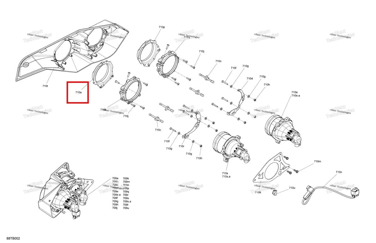 Деталь 710001081 на схеме узла 2022 Can-Am Renegade 1000R EFI - XXC - CE Electric - Headlights