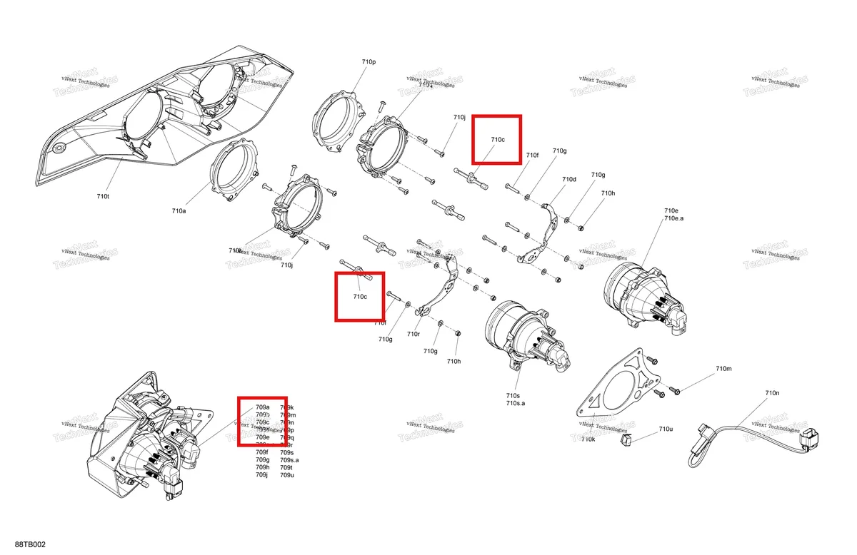 Деталь 710001147 на схеме узла 2022 Can-Am Renegade 1000R EFI - XXC - CE Electric - Headlights