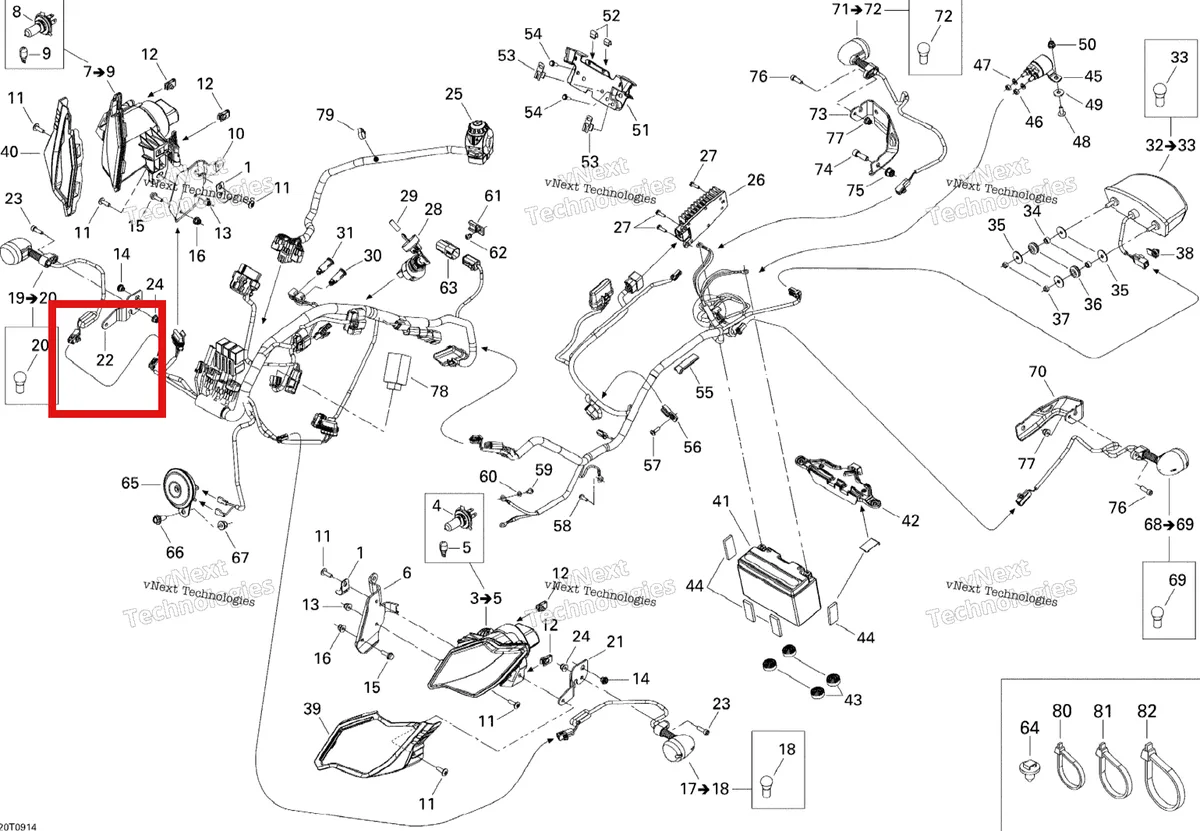 Деталь 710001303 на схеме узла Electrical System