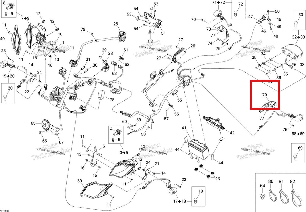 Деталь 710001304 на схеме узла Electrical System