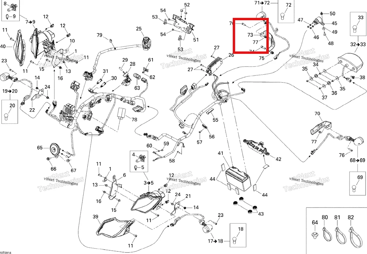 Деталь 710001305 на схеме узла Electrical System