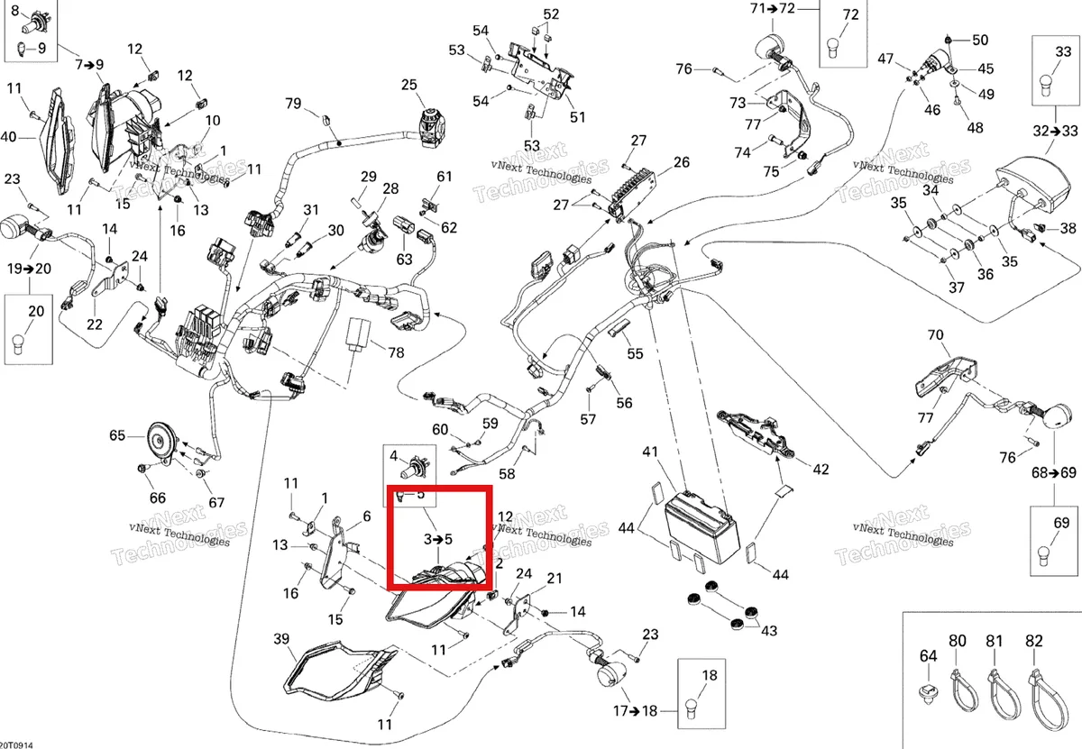 Деталь 710001312 на схеме узла Electrical System
