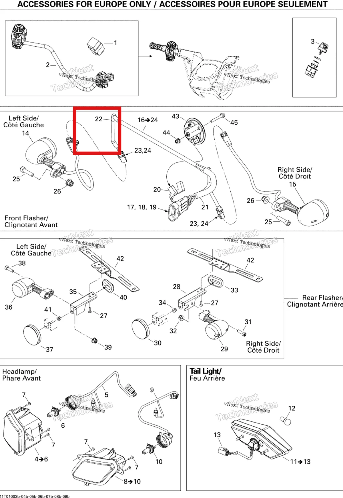 Деталь 710001428 на схеме узла 2010 Can-Am Outlander 500 EFI Electrical Accessories 2, Europe