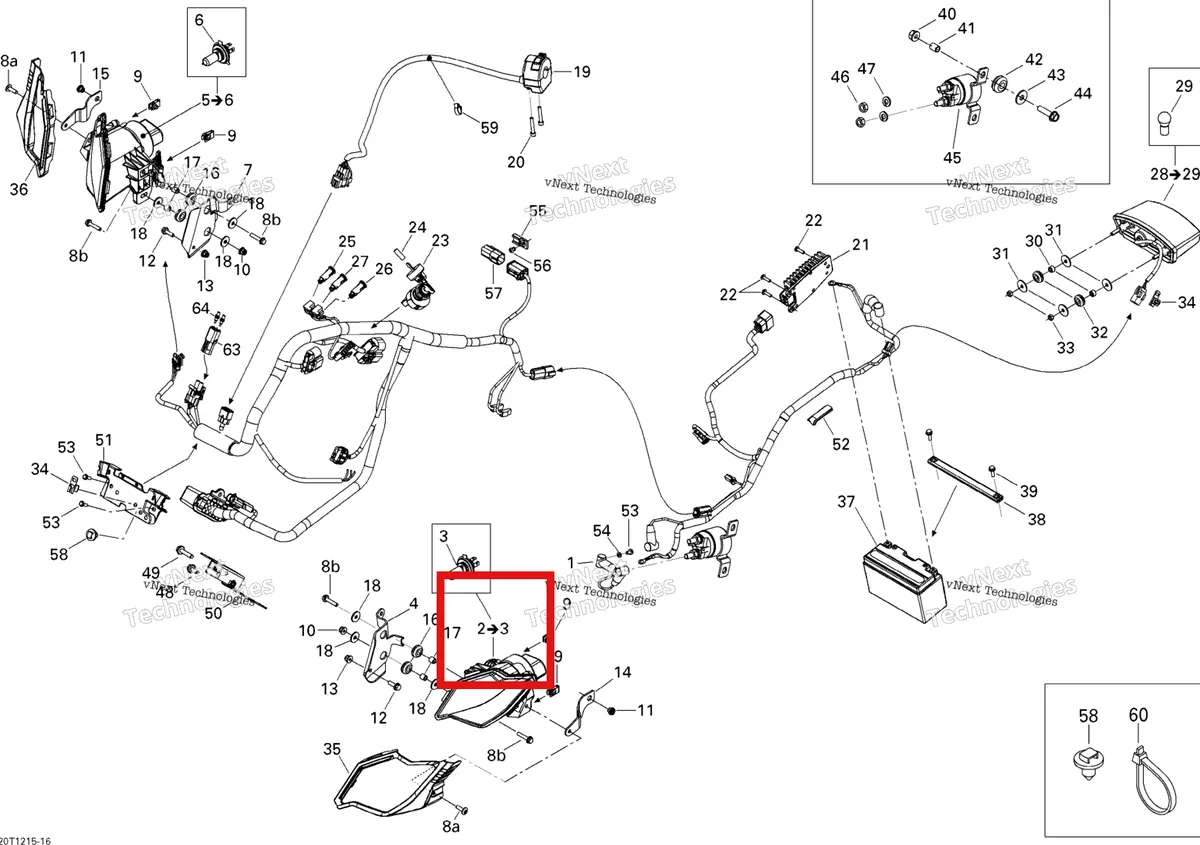 Деталь 710001469 на схеме узла 2015 Can-Am DS 450EFI STD Electrical System
