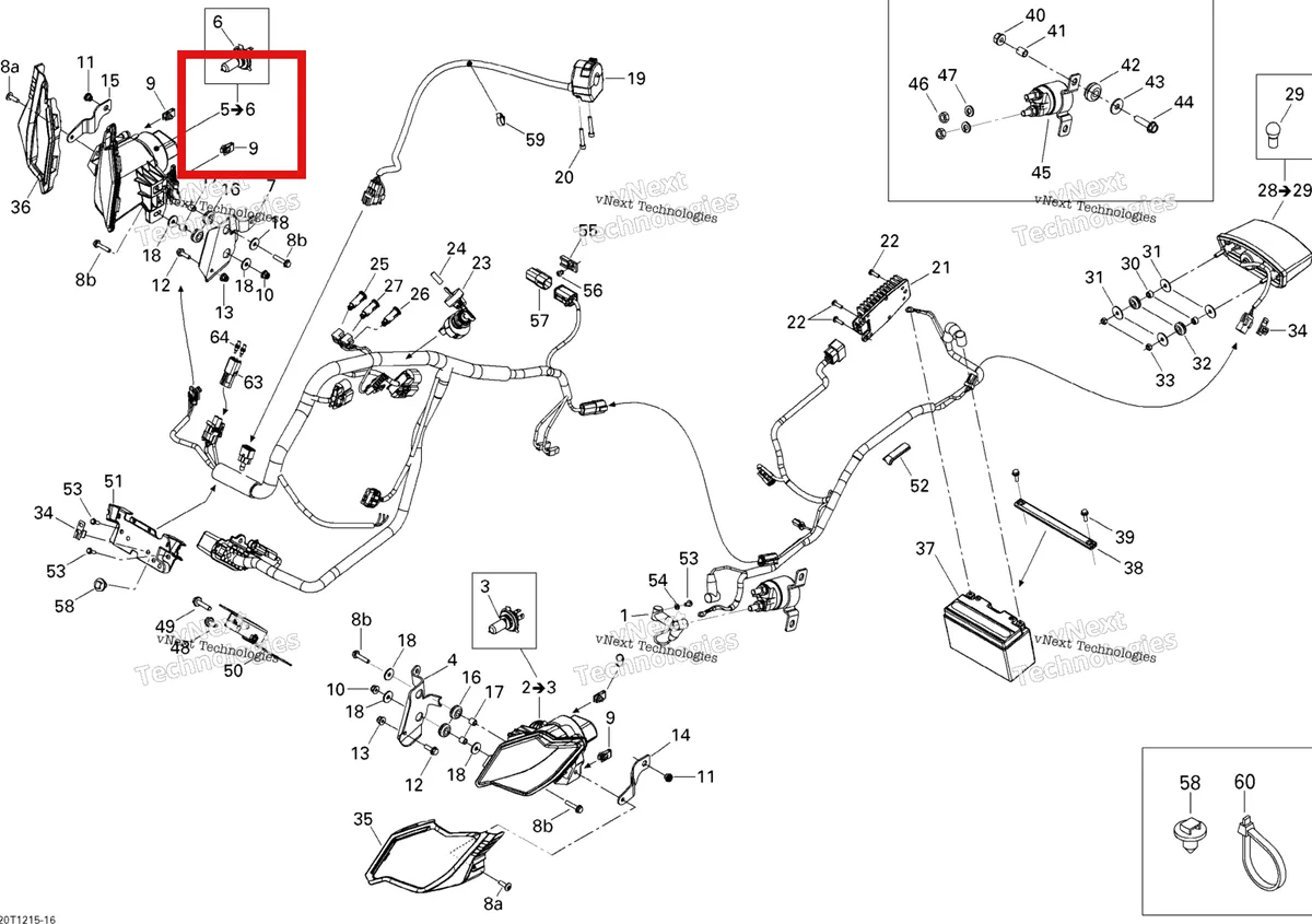 Деталь 710001470 на схеме узла 2015 Can-Am DS 450EFI STD Electrical System