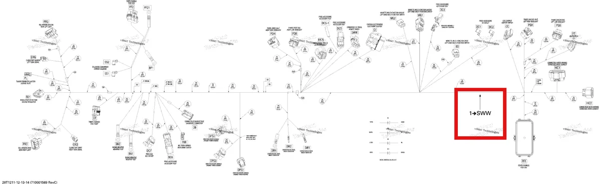 Деталь 710001569 на схеме узла 2012 Can-Am Outlander STD, XT, 1000 EFI Main Harness