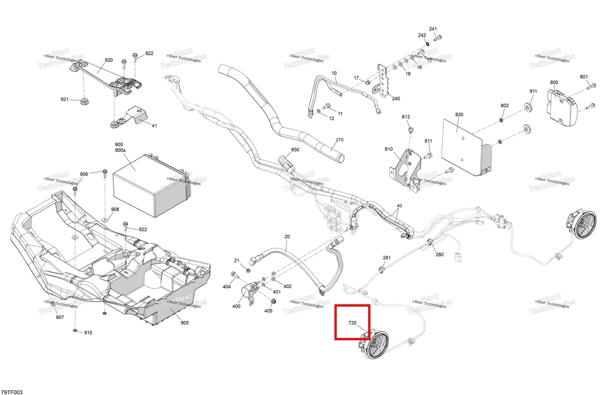 Деталь 710001645 на схеме узла 2026 Can-Am RENEGADE - 4X4 - XMR - 1000R EFI - 5UTA - Hyper Silver Electric - Rear Section