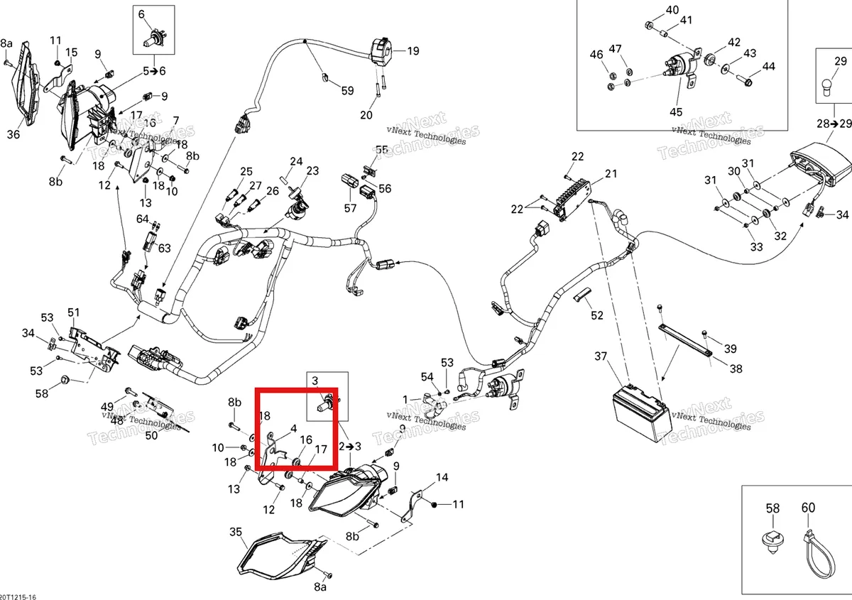 Деталь 710001763 на схеме узла 2015 Can-Am DS 450EFI STD Electrical System