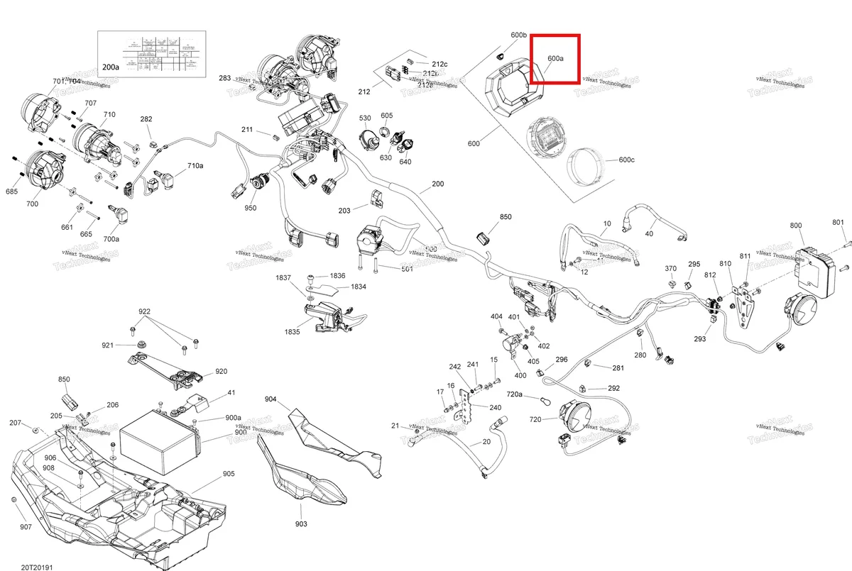 Деталь 710002092 на схеме узла 2020 Can-Am Outlander 650 EFI - STD DPS XT HUNTING Electrical System