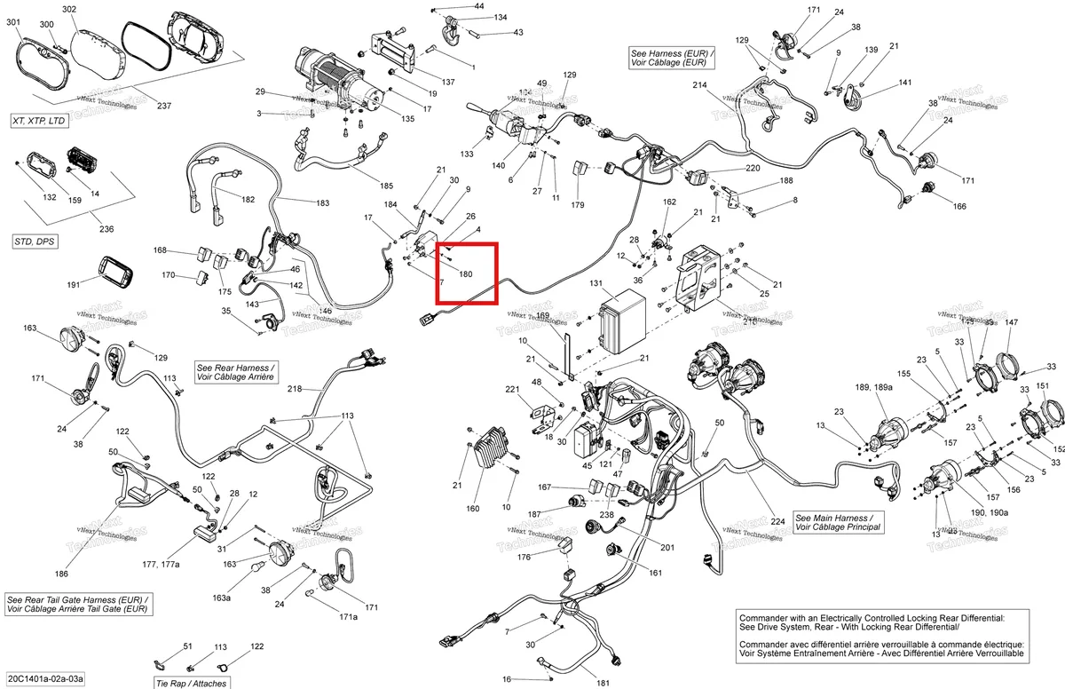 Деталь 710002112 на схеме узла 2014 Can-Am COMMANDER 1000 STD, DPS, XT, XT-P Electrical System All Models