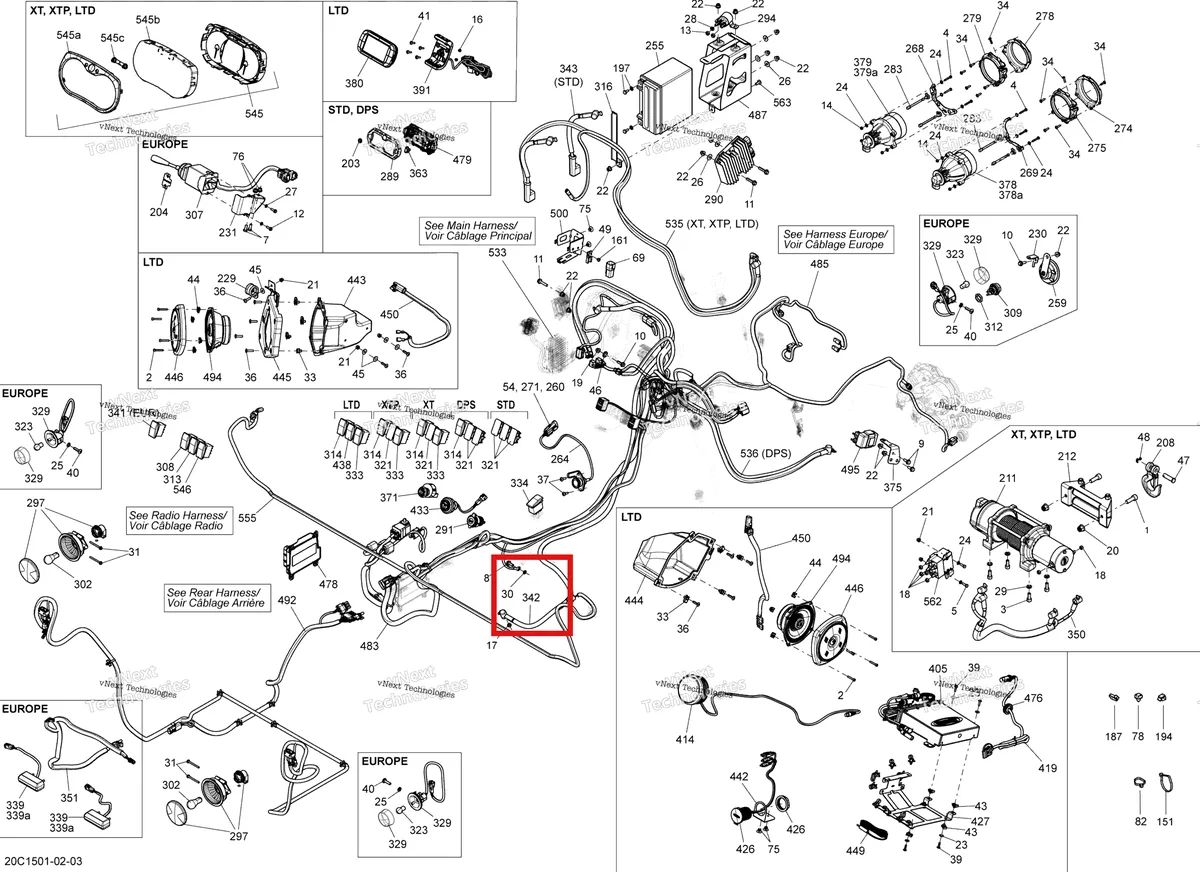 Деталь 710002146 на схеме узла 2015 Can-Am COMMANDER 1000_STD_DPS_XT_XTP Electrical System