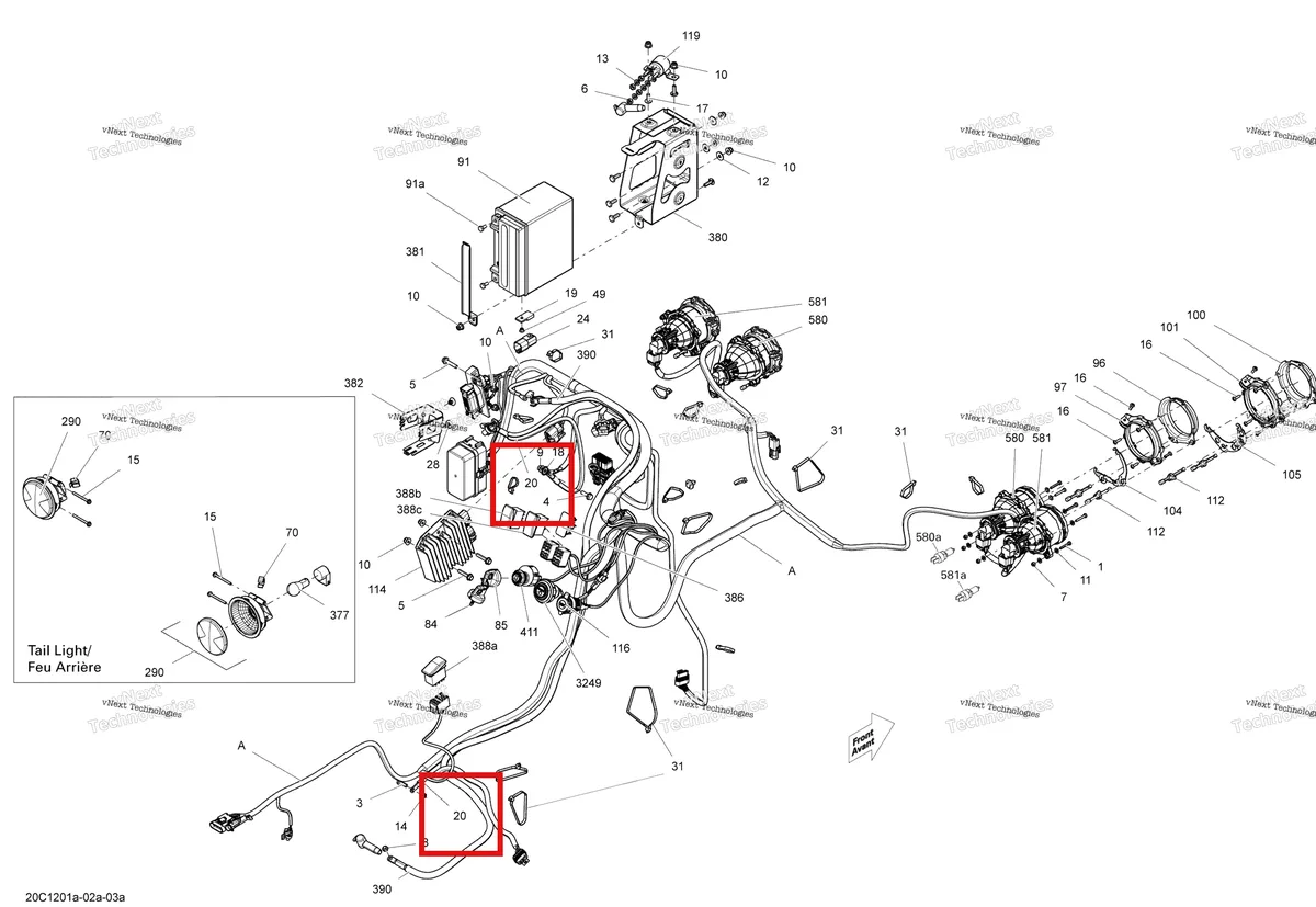 Деталь 710002147 на схеме узла 2012 Can-Am Commander STD, XT, 800R EFI Electrical System