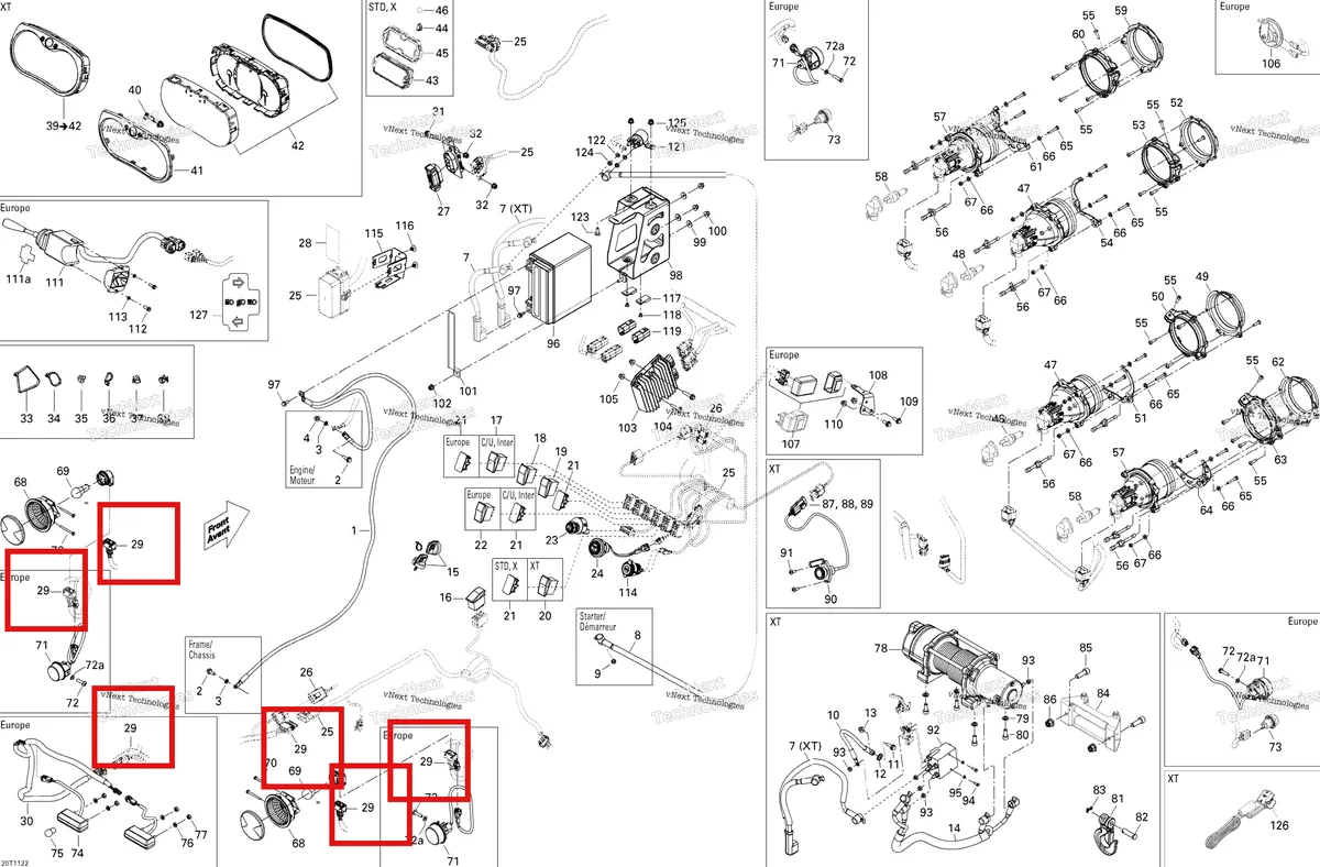 Деталь 710002164 на схеме узла 2011 Can-Am Commander 1000 Electrical System