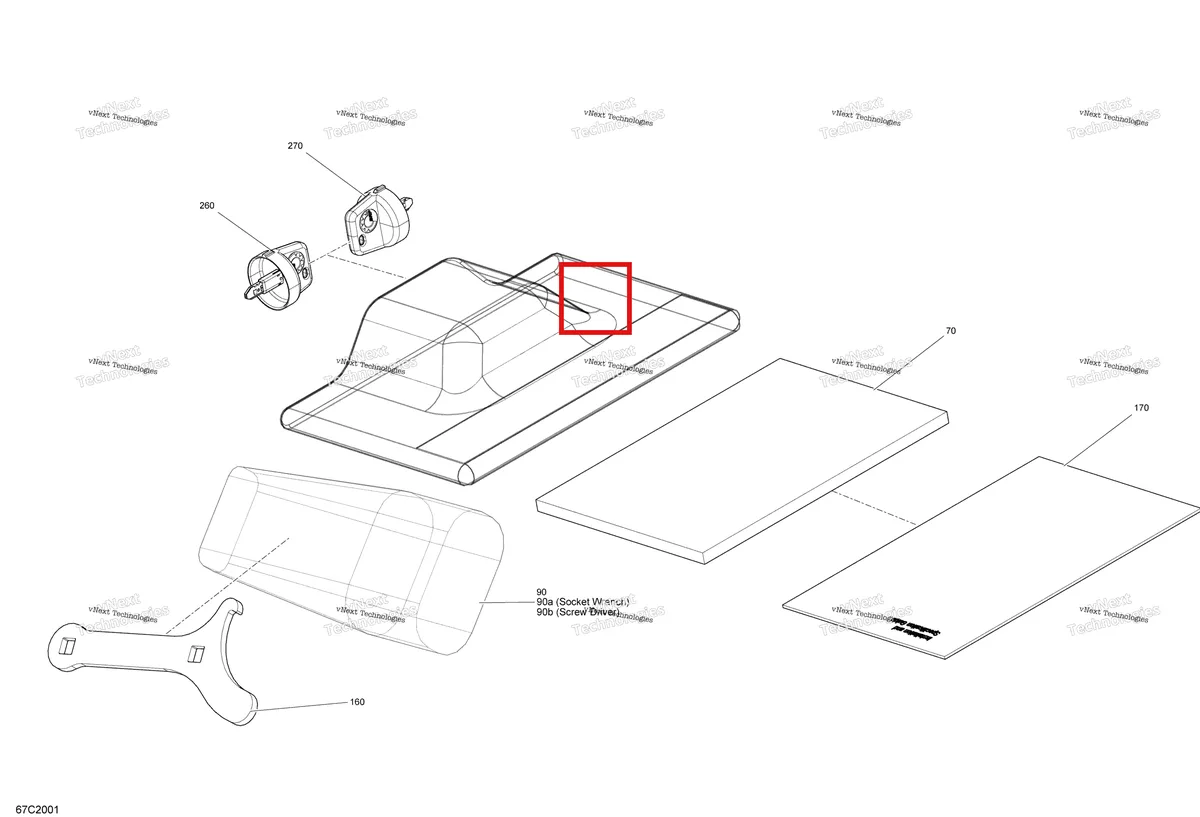 Деталь 710002183 на схеме узла 2020 Can-Am Commander 800R EFI Storage Tray