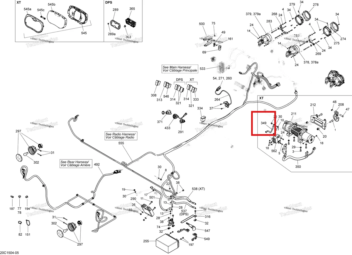 Деталь 710002214 на схеме узла 2015 Can-Am COMMANDER MAX 1000_DPS_XT Electrical System