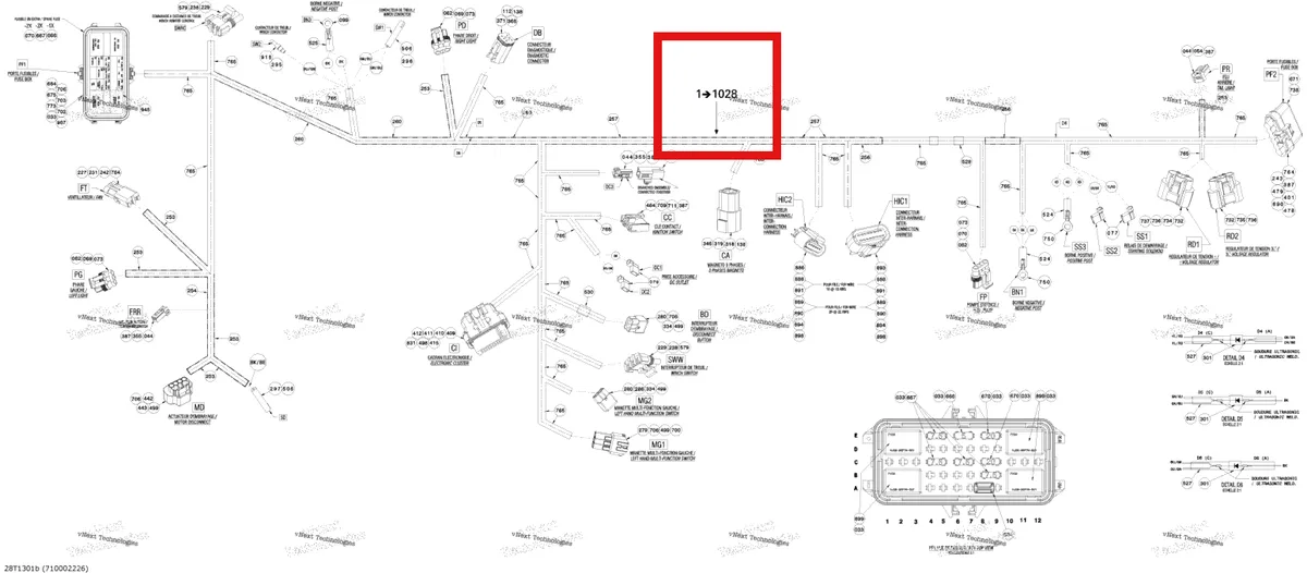 Деталь 710002226 на схеме узла 2013 Can-Am OUTLANDER STD, XT, 400 EFI Main Harness International