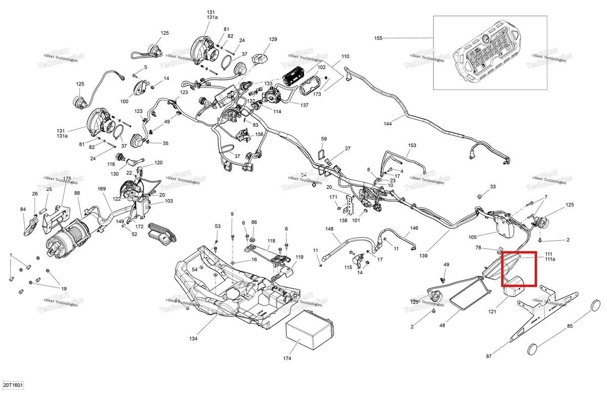 Деталь 710002323 на схеме узла 2016 Can-Am Outlander L - 450 EFI Electrical System - All Models